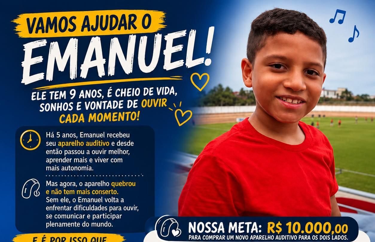 Família de Emanuel lança campanha por aparelhos auditivos
