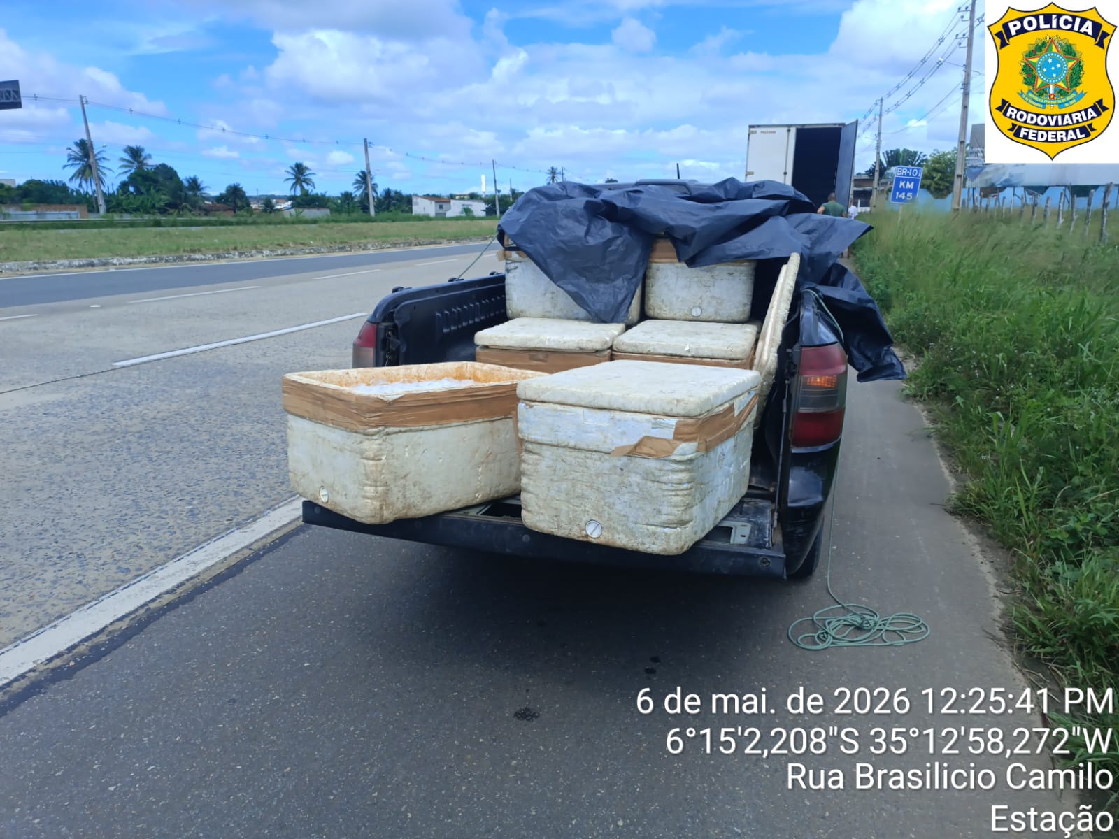 PRF apreende 250 kg de pescado irregular no RN