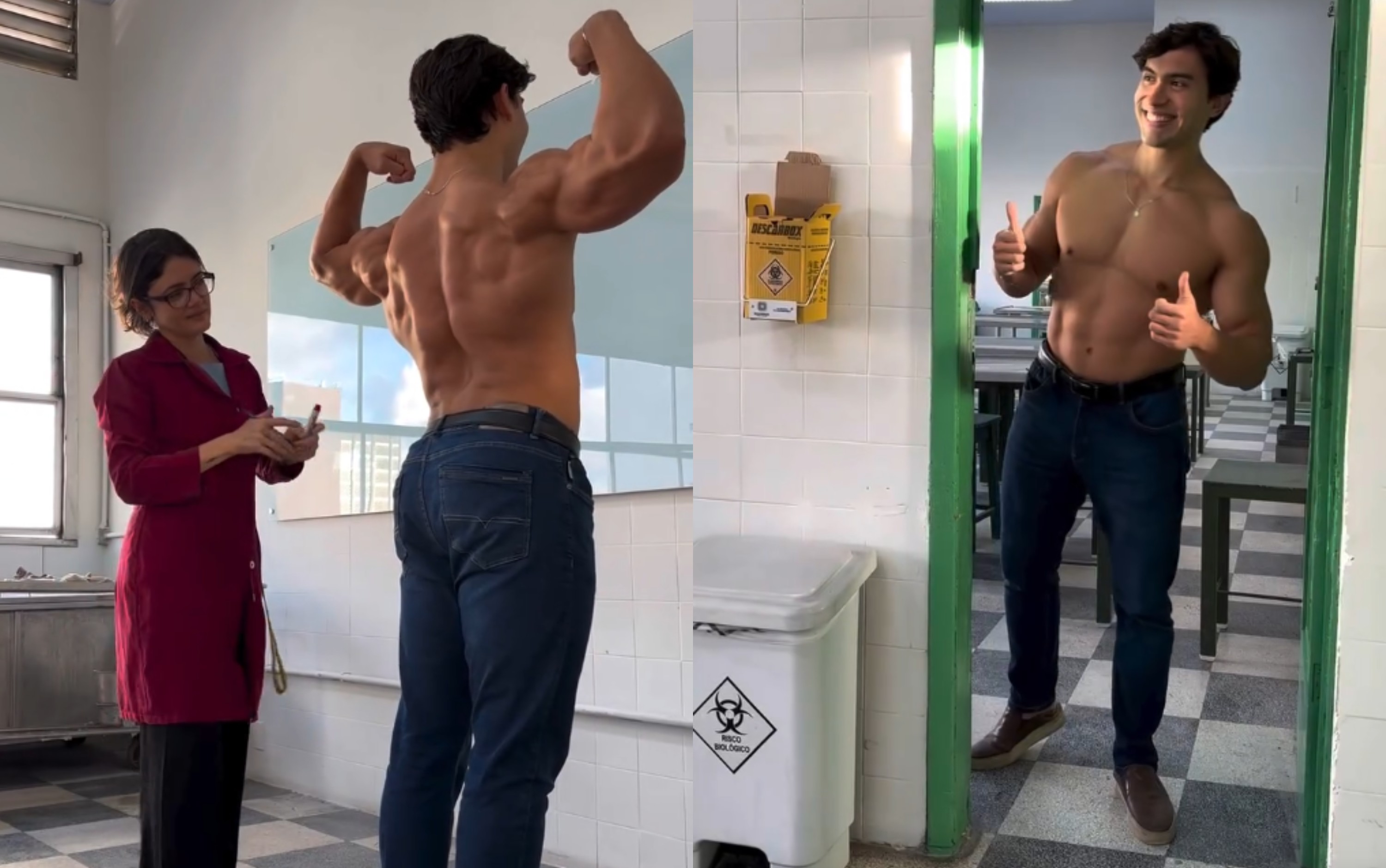 Professora da UFPE utiliza estudante fisioculturista como modelo em aula de anatomia, gerando repercussão