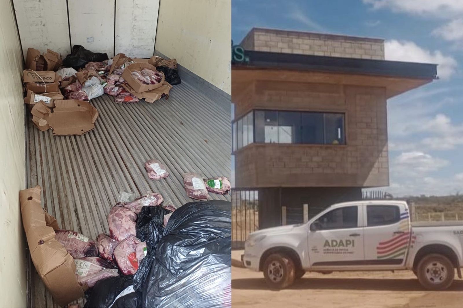 Quase 850 kg de carne de boi vencida são apreendidos em caminhão no PI