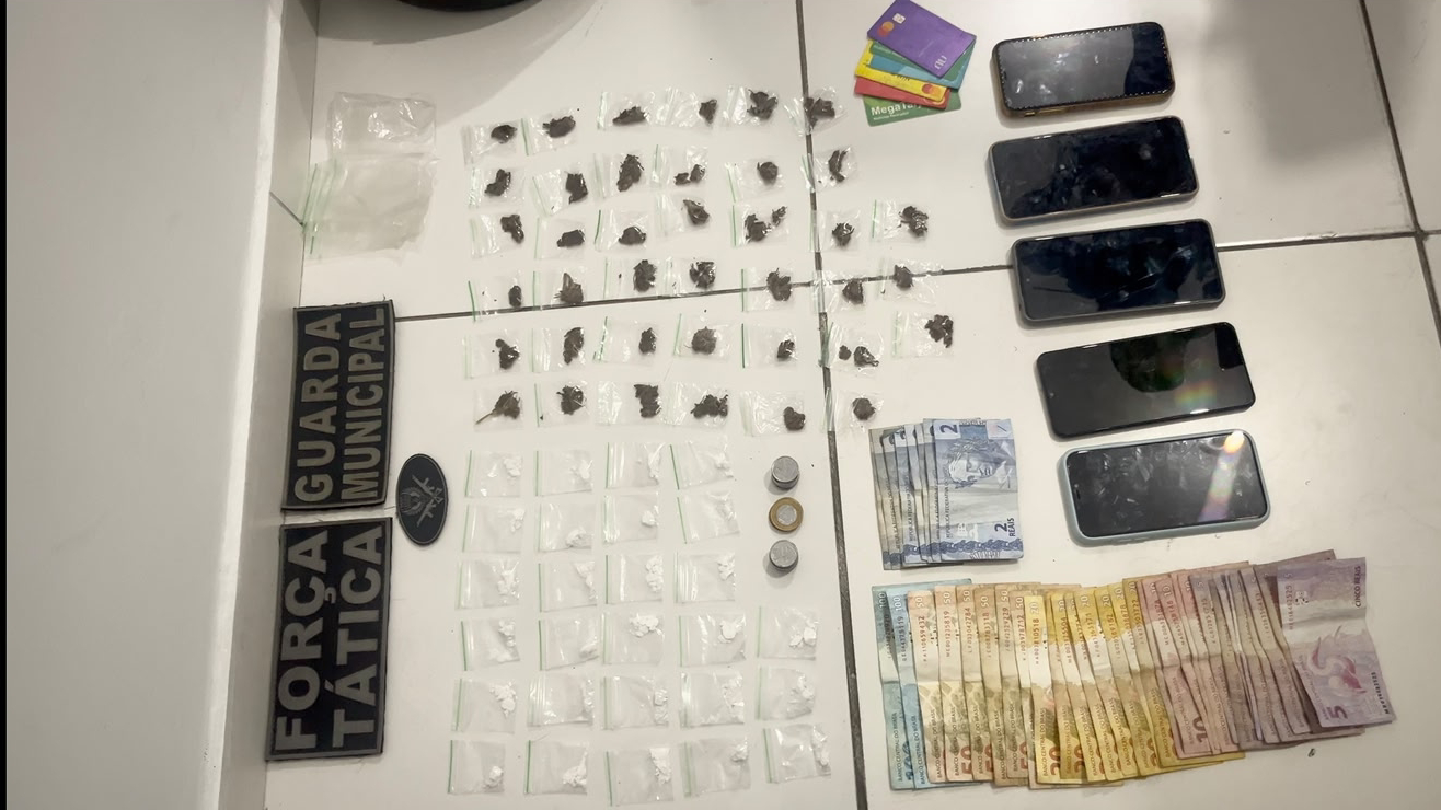 Polícia Militar e Guarda Municipal detêm quatro suspeitos de tráfico em Parnamirim