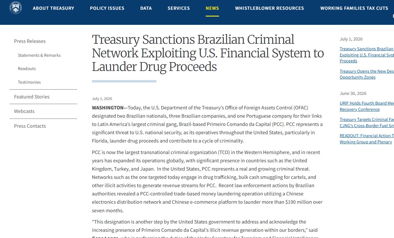 Polícia Federal mira grupo sancionado pelos EUA e prende secretária; três seguem foragidos