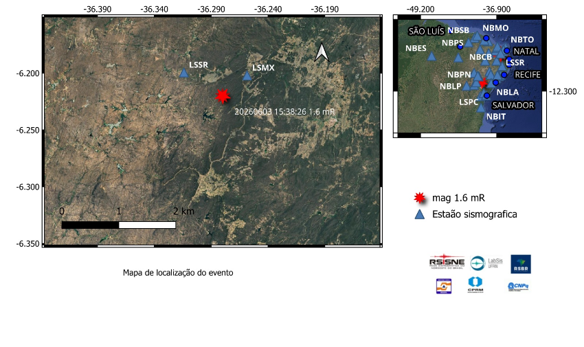 Rio Grande do Norte registrou 19 tremores em maio e amplia monitoramento sísmico