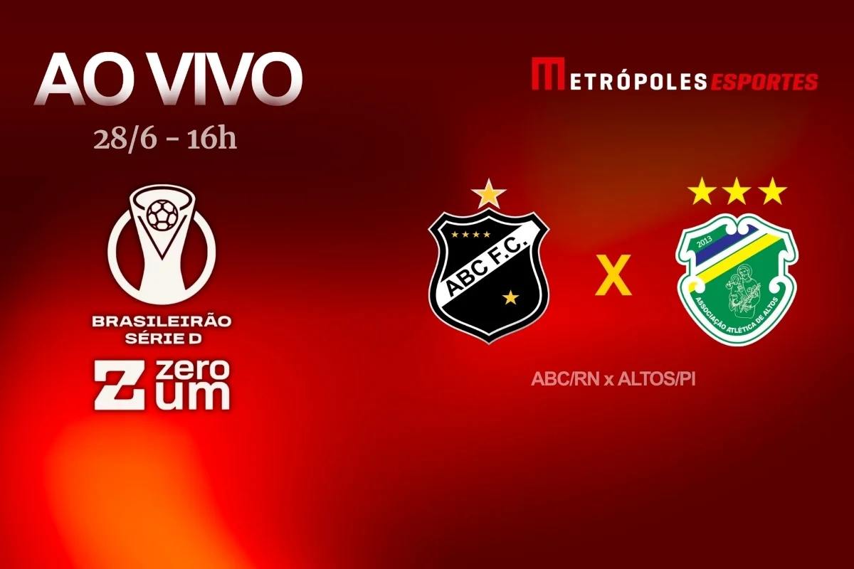 Metrópoles Esportes transmite ABC-RN x Altos-PI pela Série D ZeroUm