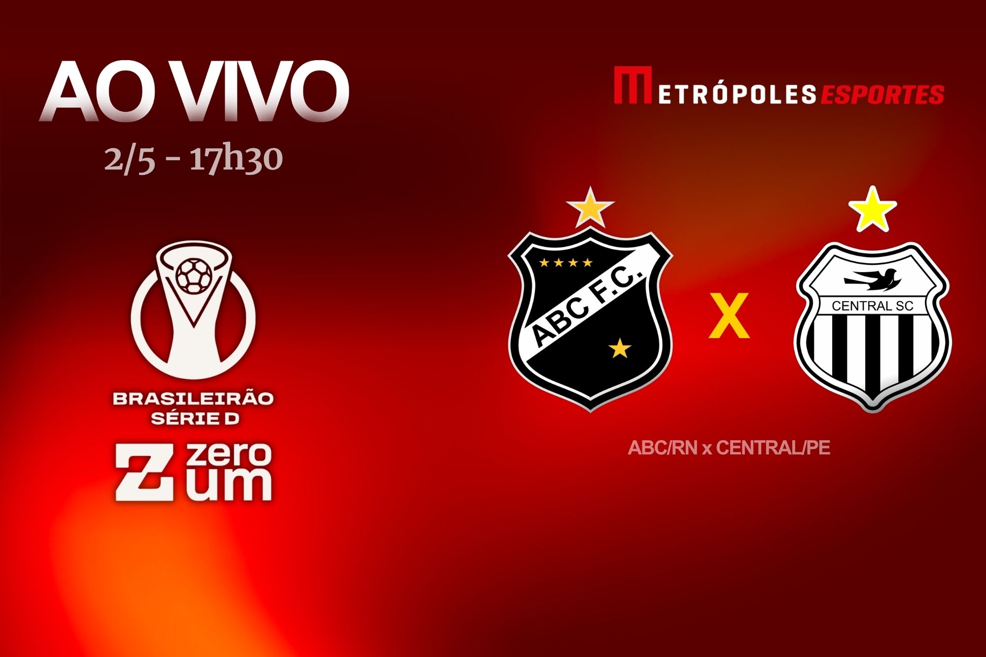 Metrópoles Esportes transmite 20 jogos da 5ª rodada do Brasileirão Série D ZeroUm ao vivo