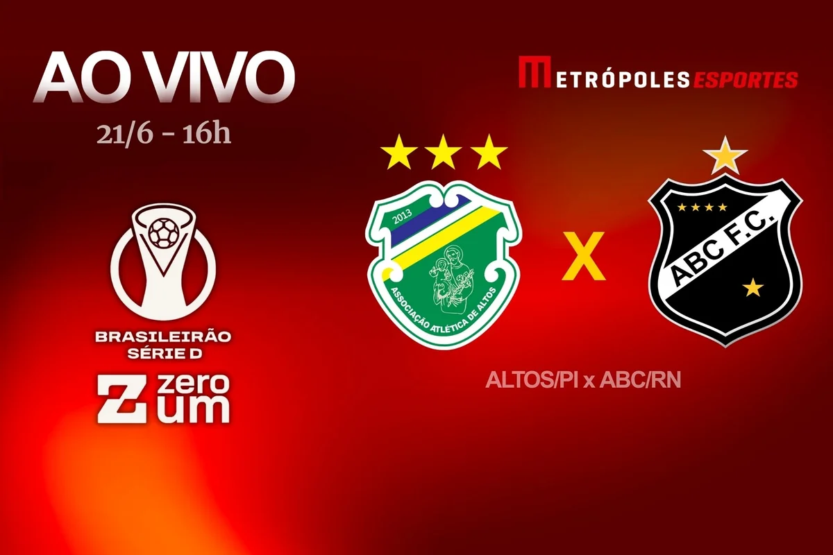 Metrópoles Esportes transmite jogo da Série D ZeroUm entre Altos-PI e ABC-RN