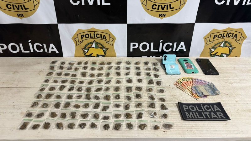 Polícia prende três homens por tráfico de drogas na Praia de Pipa em ação conjunta