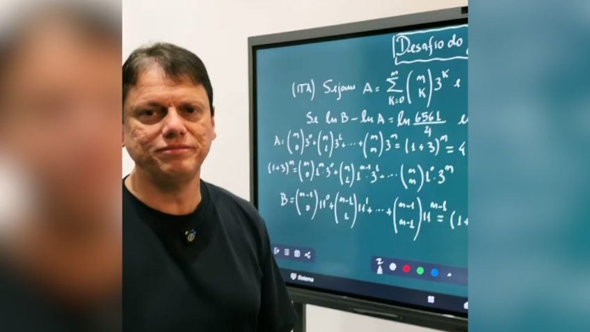Tarcísio de Freitas soluciona desafio matemático do ITA e incentiva estudantes