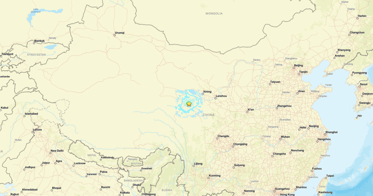 Dois terremotos atingem a província de Qinghai na China