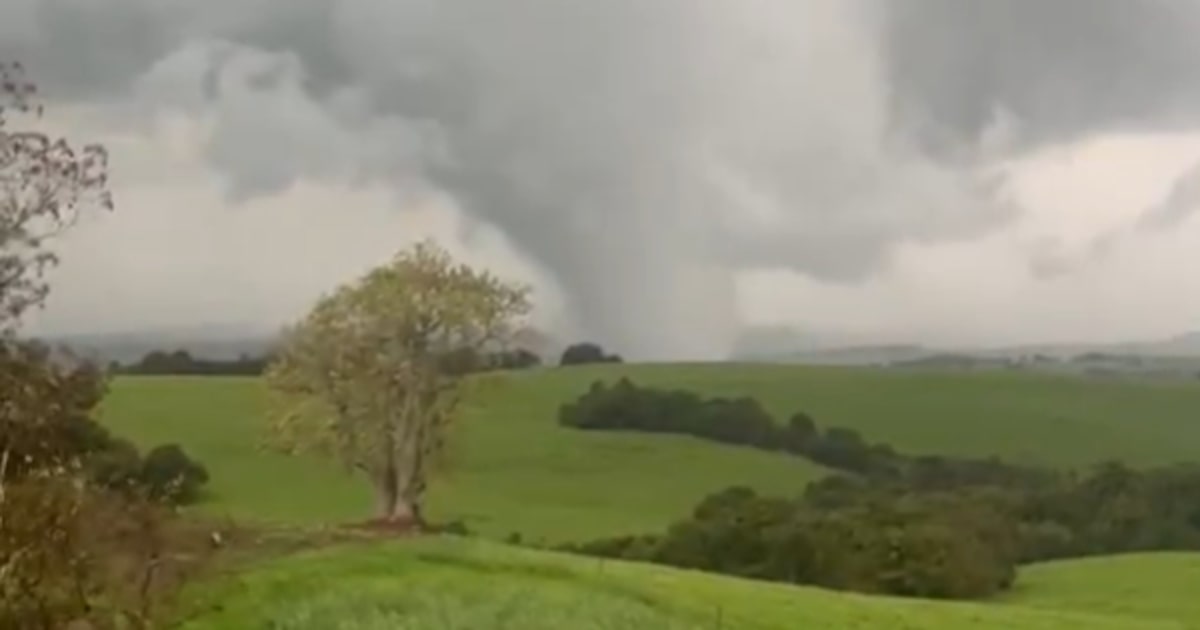 Tornado atinge Pedro Osório e Defesa Civil alerta para risco no Rio Grande do Sul