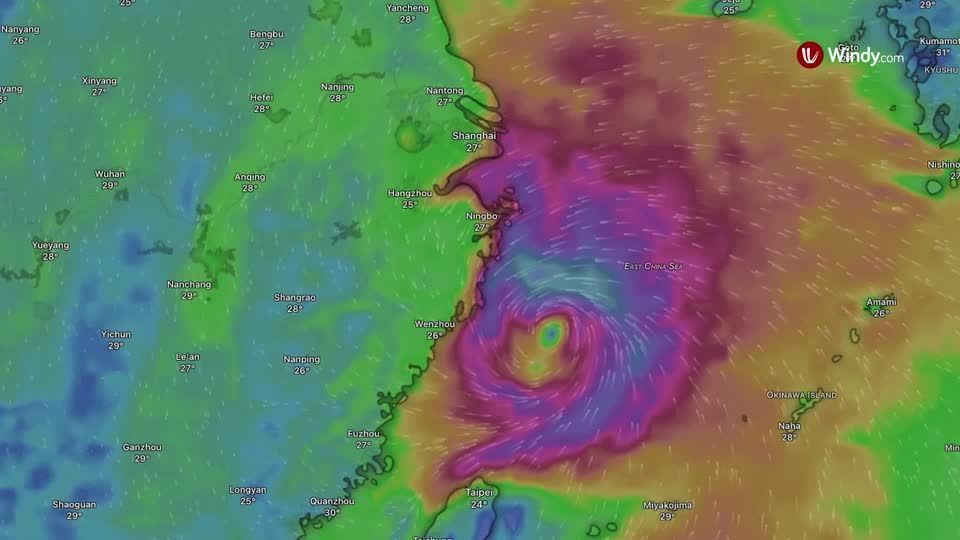 Tufão Dolphin avança pela China com ventos de 162 km/h e mobiliza autoridades