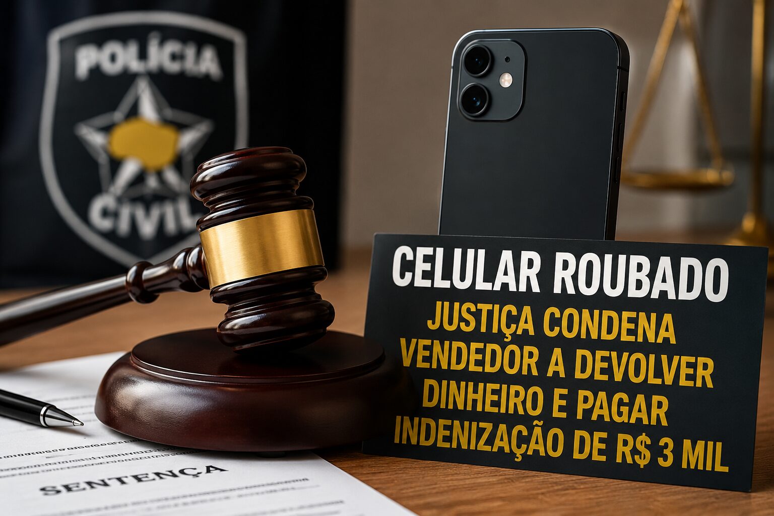 Homem condenado a indenizar consumidora por vender celular roubado em Ceará-Mirim