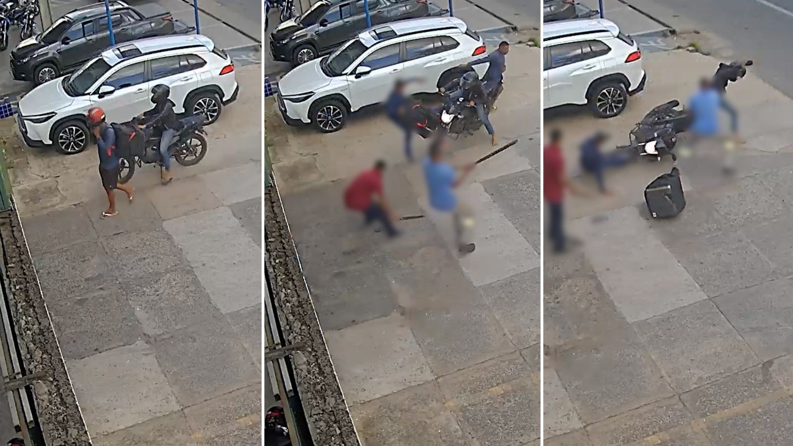 Funcionários impedem roubo e assaltantes fogem, abandonando moto em Teresina