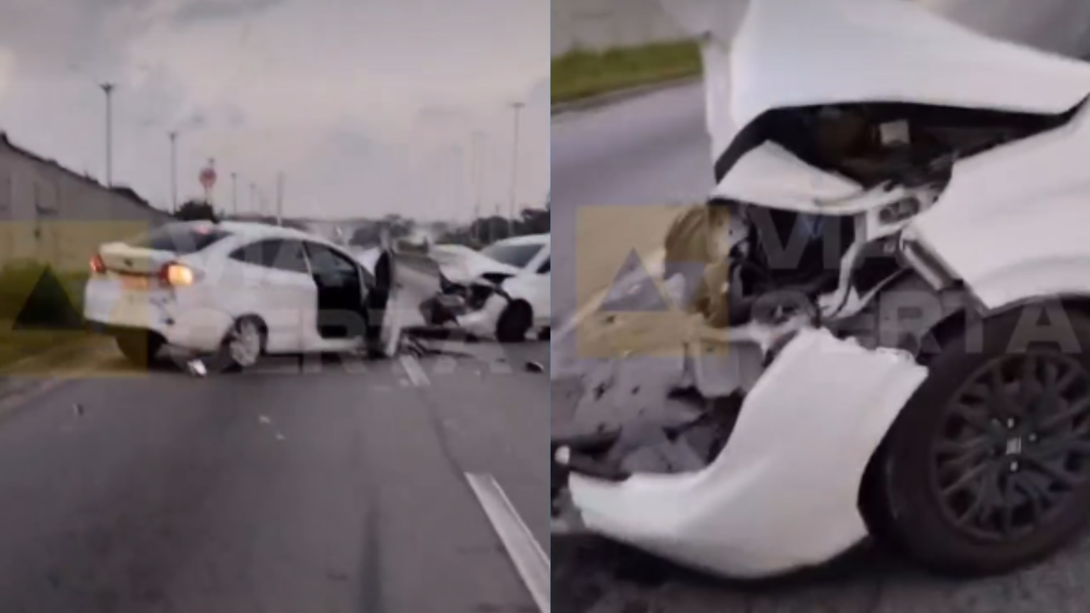 Motorista é levado à Delegacia após colisão frontal na BR-101 em Parnamirim