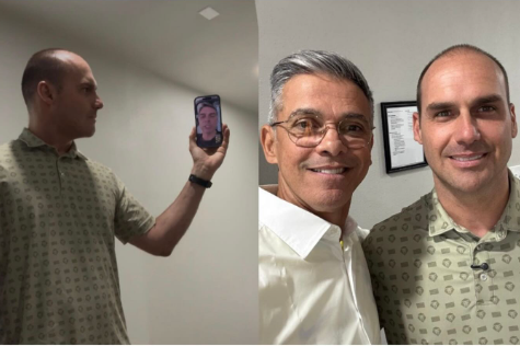 Deputado potiguar se reúne com Eduardo Bolsonaro e conversa com Flávio Bolsonaro por vídeo nos EUA