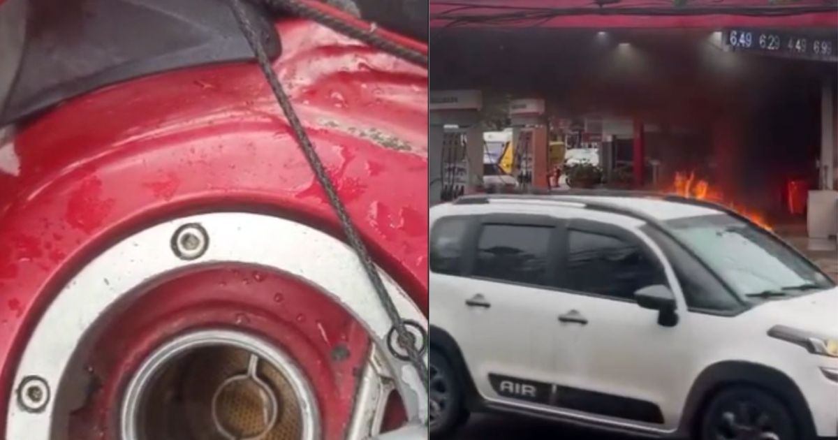 Homem incendeia posto no Rio após supostamente receber gasolina adulterada