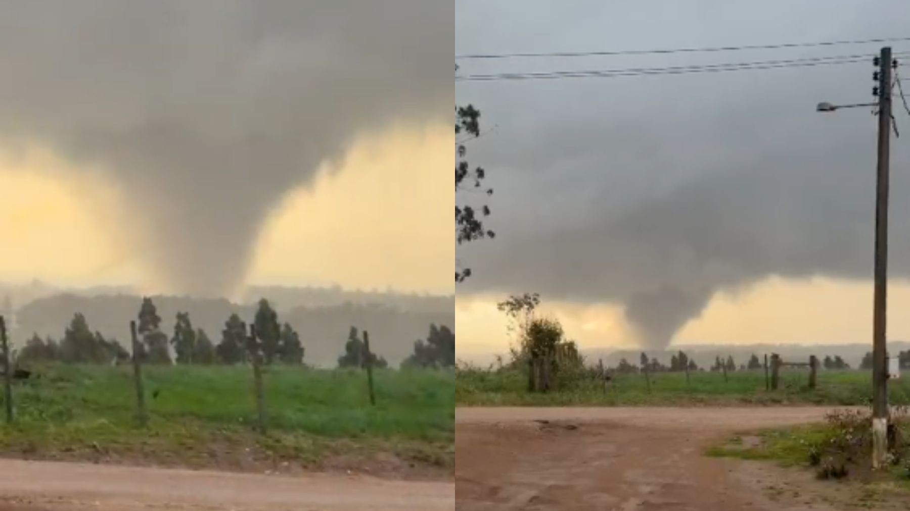 Tornado causa destruição e deixa rastro de prejuízos no Paraná
