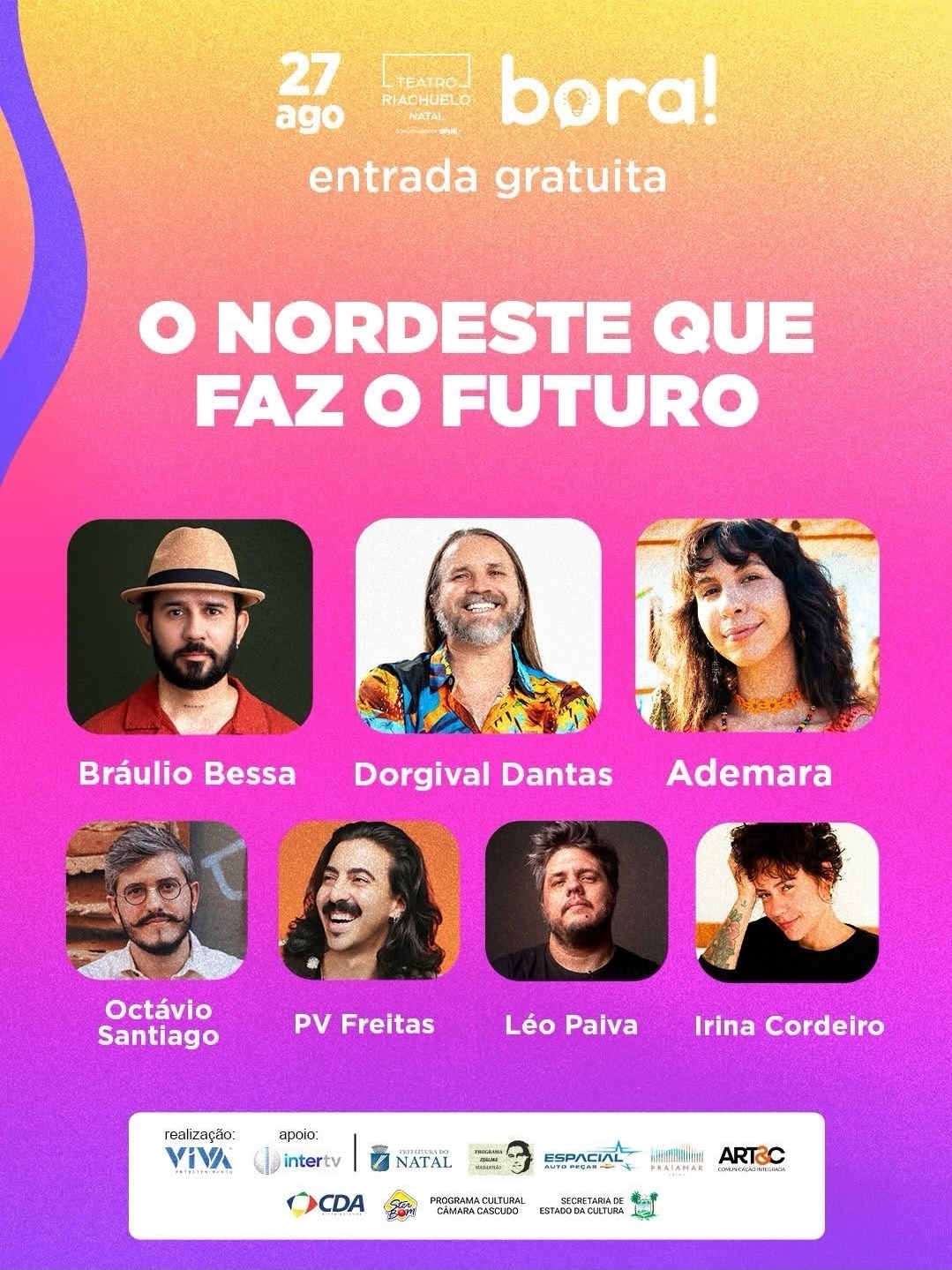 Depois de temporadas na TV, Bora chega ao Teatro Riachuelo com grande encontro de economia criativa do RN