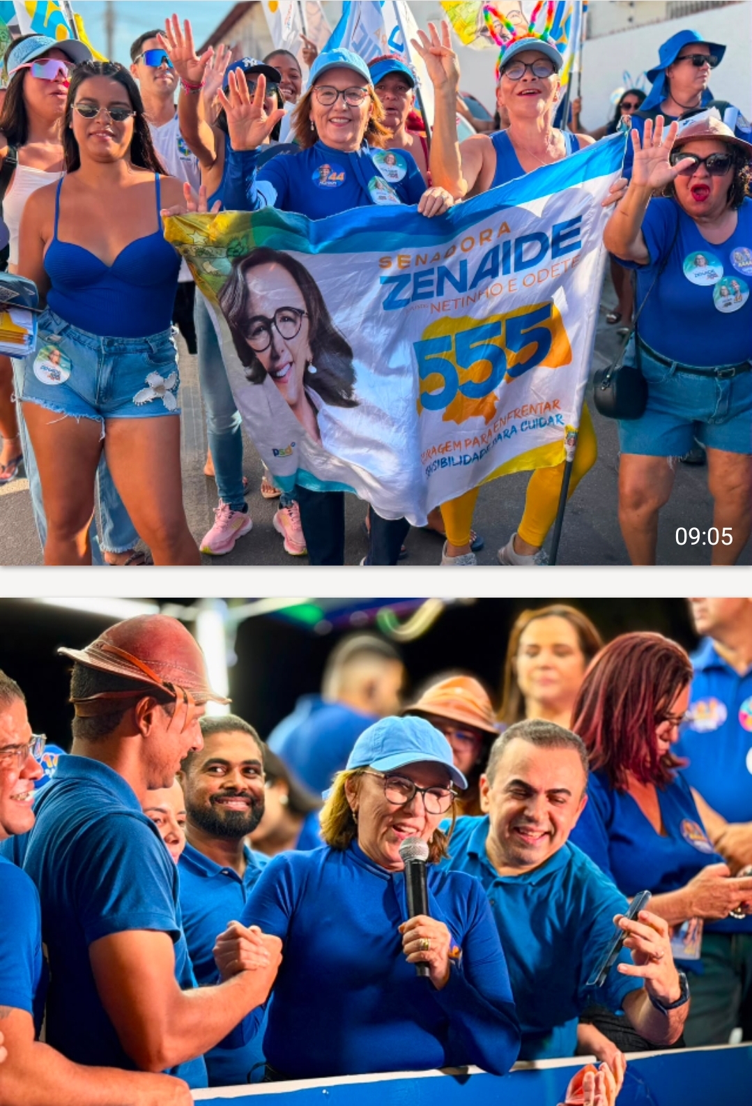 Zenaide e Allyson levam grande mobilização às ruas de Mossoró com carreata histórica