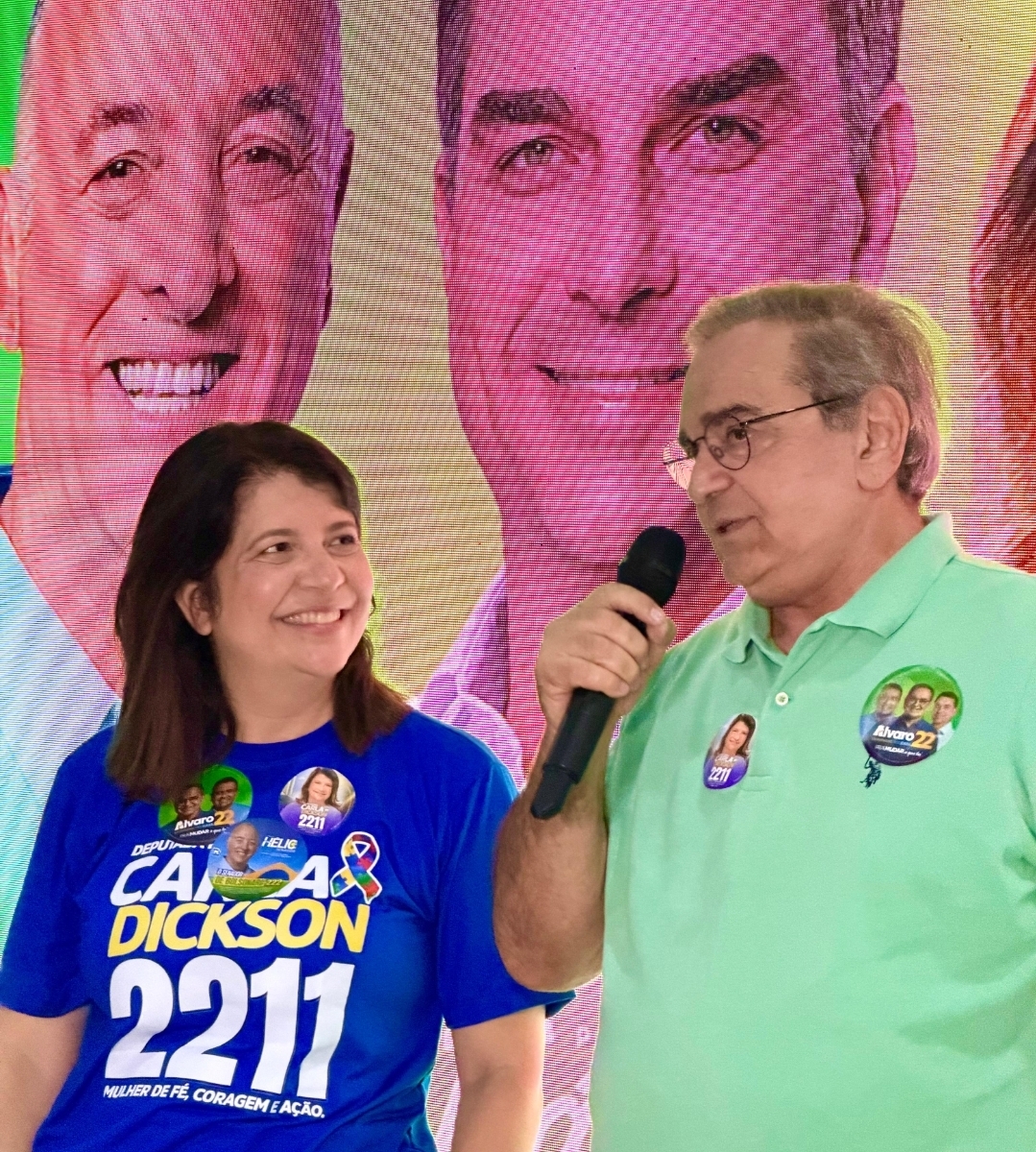 Em Parnamirim, maior cidade consevadora do RN, Carla Dickson mostra força ao lado de Álvaro Dias e Coronel Hélio